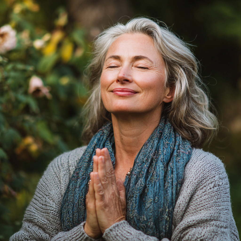Group of diverse Ukrainian adults of different ages practicing gentle yoga stretches together in a peaceful studio environment with soft natural lighting